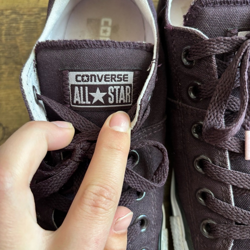 Converse All Star Low Top Purple Sneakers Women’s Size 8 - Picture 3 of 10